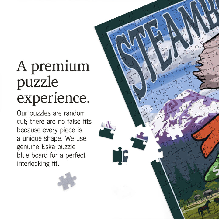 Steamboat Springs, Colorado, Destinations Sign, Jigsaw Puzzle Puzzle Lantern Press 