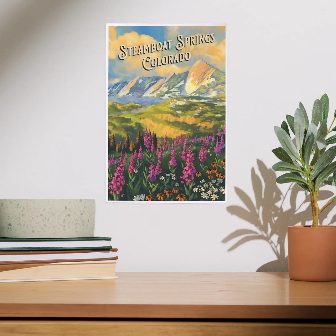 Steamboat Springs, Colorado, Flatirons, Oil Painting, Art & Giclee Prints Art Lantern Press 