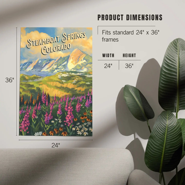 Steamboat Springs, Colorado, Flatirons, Oil Painting, Art & Giclee Prints Art Lantern Press 