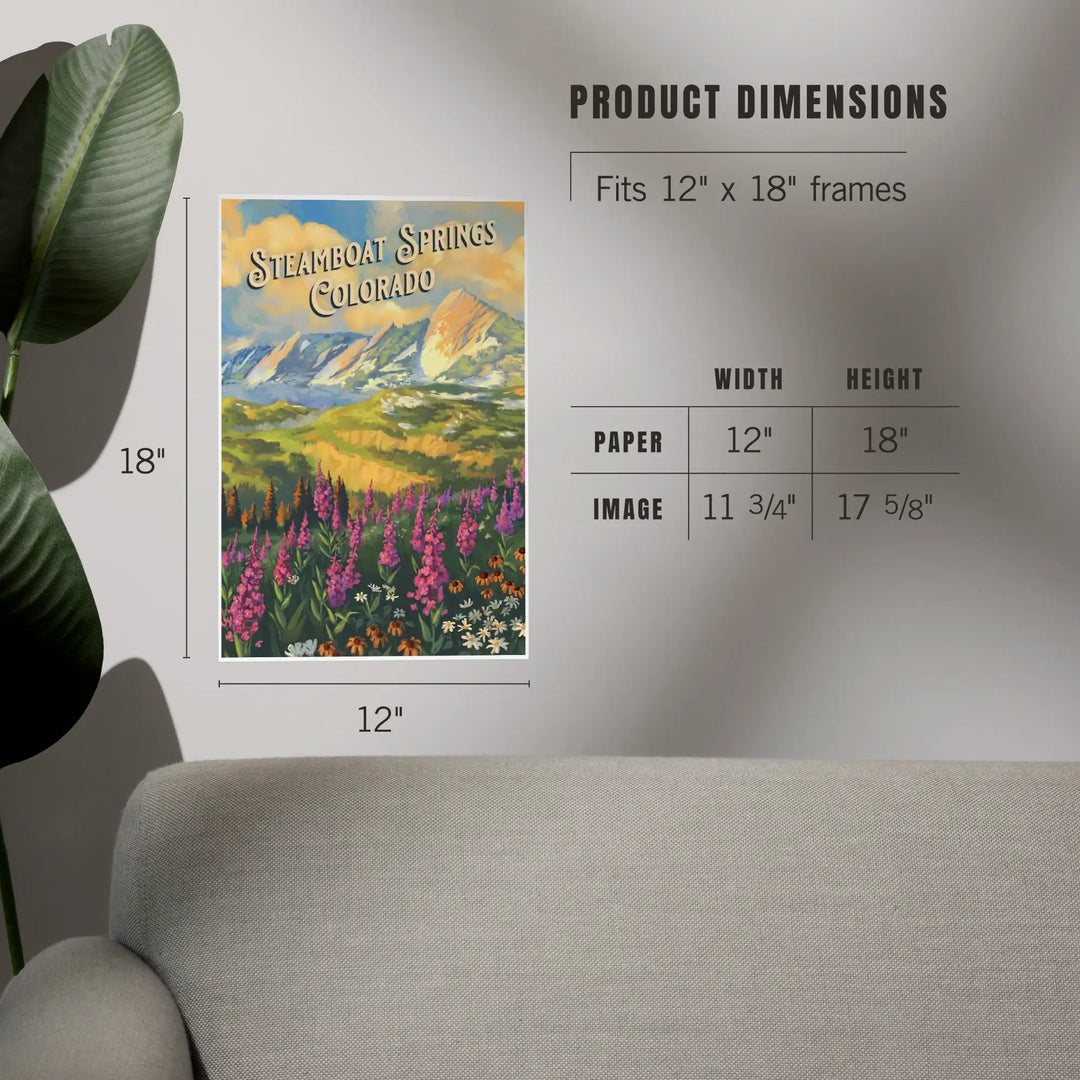 Steamboat Springs, Colorado, Flatirons, Oil Painting, Art & Giclee Prints Art Lantern Press 