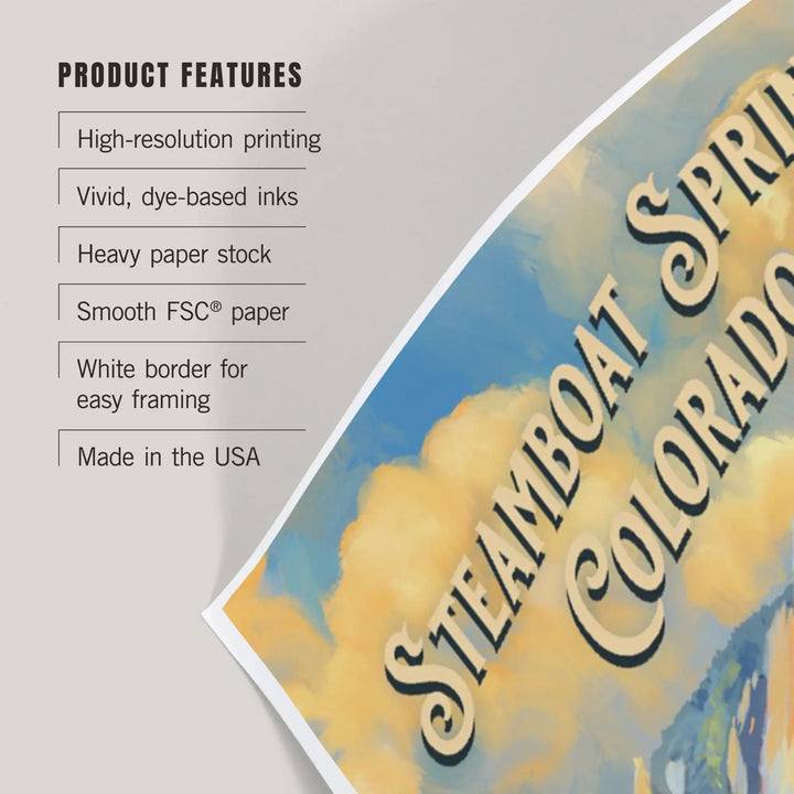 Steamboat Springs, Colorado, Flatirons, Oil Painting, Art & Giclee Prints Art Lantern Press 