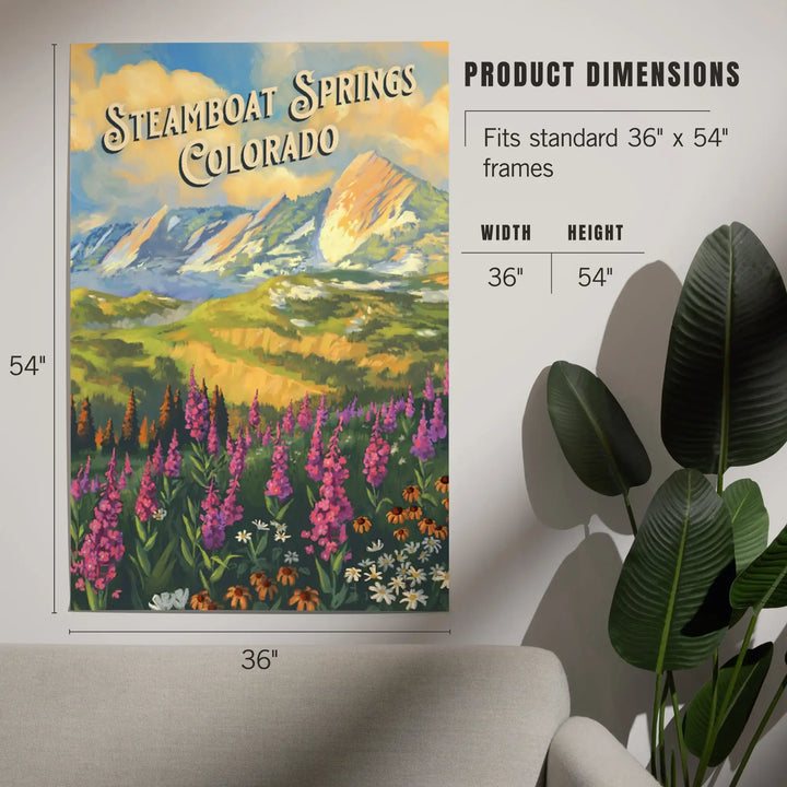 Steamboat Springs, Colorado, Flatirons, Oil Painting, Art & Giclee Prints Art Lantern Press 