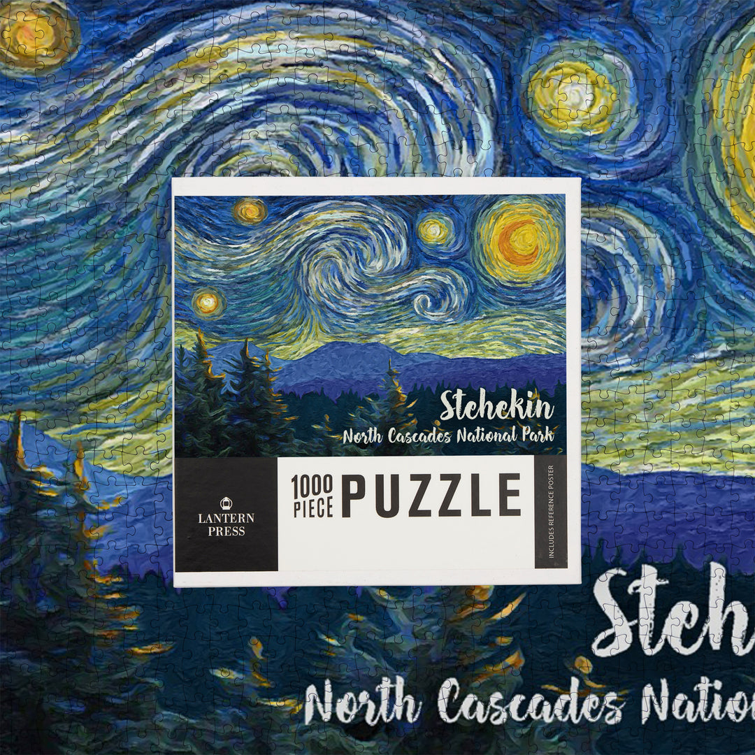 Stehekin, North Cascades National Park, Washington, Starry Night, Jigsaw Puzzle Puzzle Lantern Press 