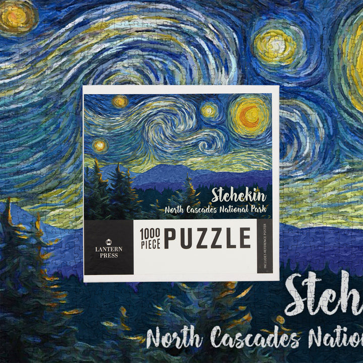 Stehekin, North Cascades National Park, Washington, Starry Night, Jigsaw Puzzle Puzzle Lantern Press 