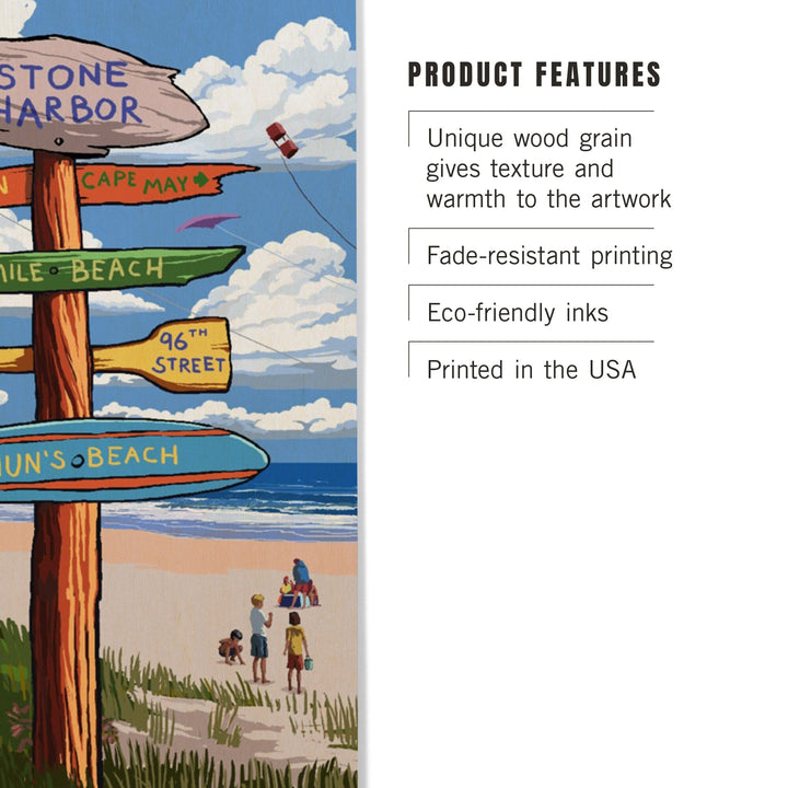 Stone Harbor, New Jersey, Sign Destinations, Lantern Press Poster, Wood Signs and Postcards Wood Lantern Press 