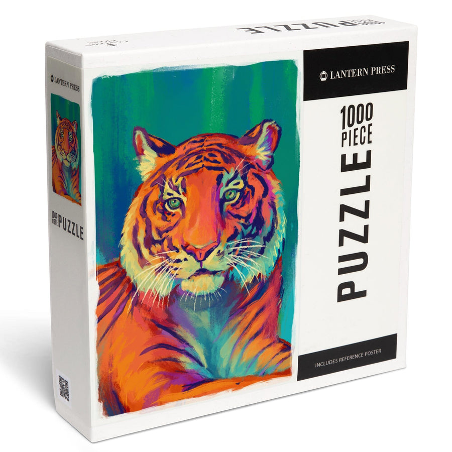 Sumatran Tiger, Vivid, Jigsaw Puzzle Puzzle Lantern Press 