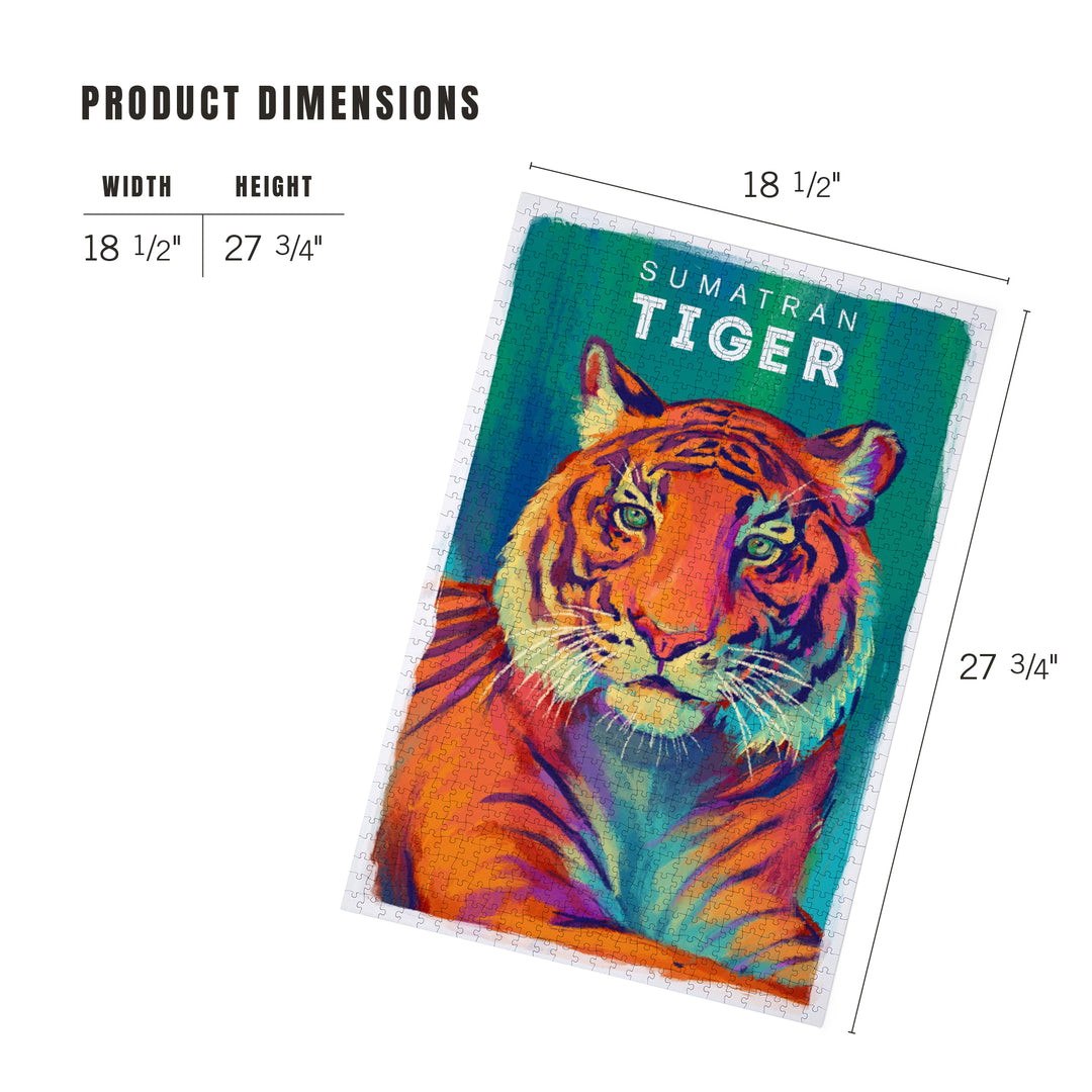 Sumatran Tiger, Vivid Series, Jigsaw Puzzle Puzzle Lantern Press 