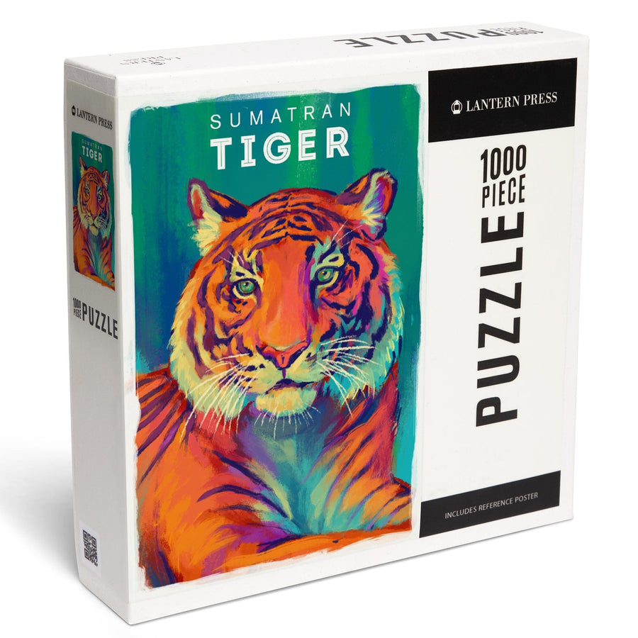 Sumatran Tiger, Vivid Series, Jigsaw Puzzle Puzzle Lantern Press 