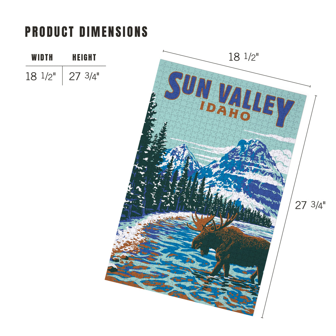 Sun Valley, Idaho, Explorer Series, Blue, Jigsaw Puzzle Puzzle Lantern Press 