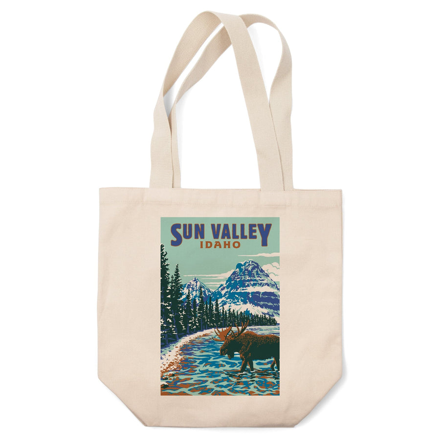 Sun Valley, Idaho, Explorer Series, Blue, Tote Bag Totes Lantern Press 