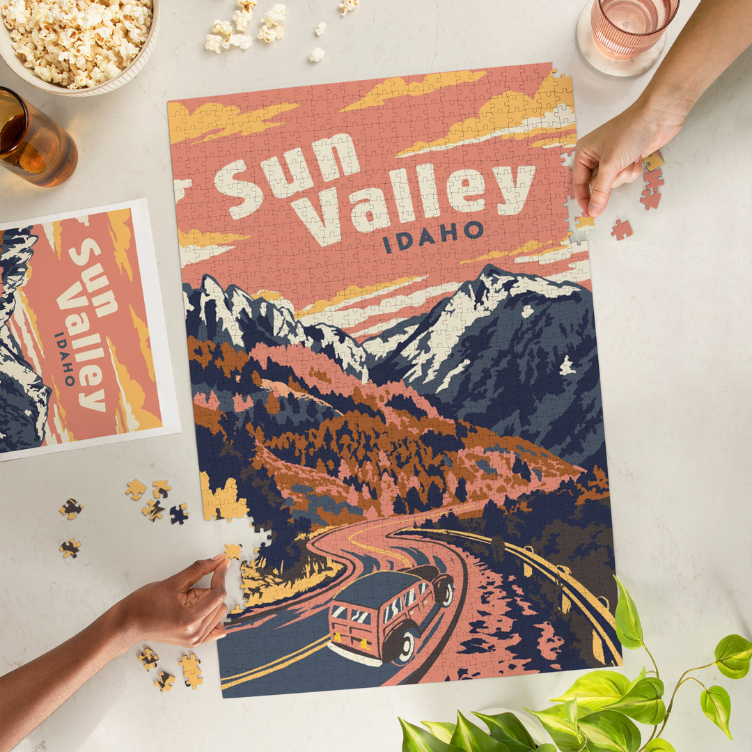 Sun Valley, Idaho, Explorer Series, Jigsaw Puzzle Puzzle Lantern Press 