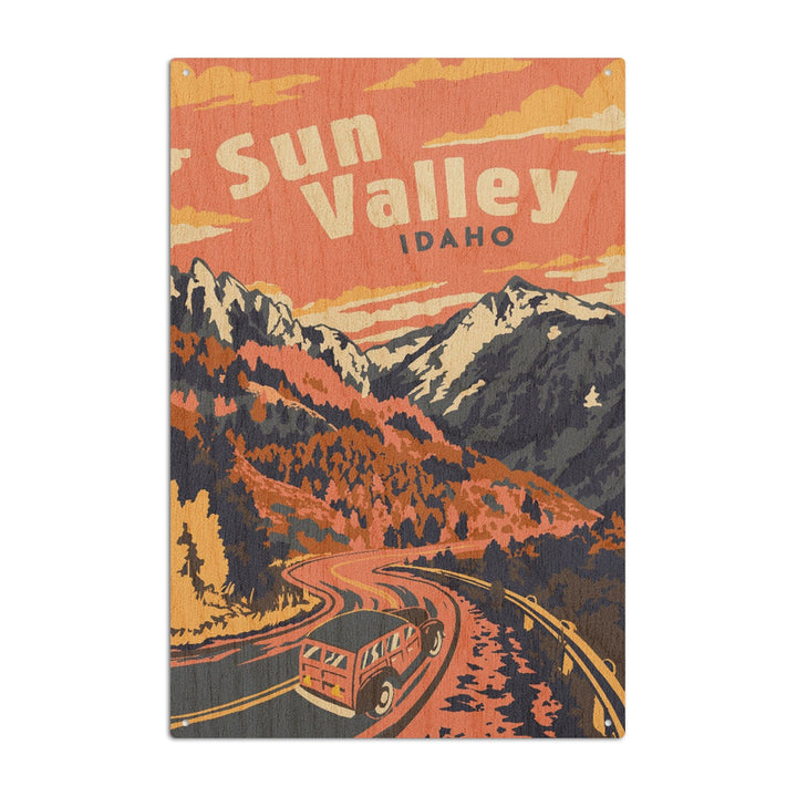 Sun Valley, Idaho, Explorer Series, Lantern Press Artwork, Wood Signs and Postcards Wood Lantern Press 10 x 15 Wood Sign 