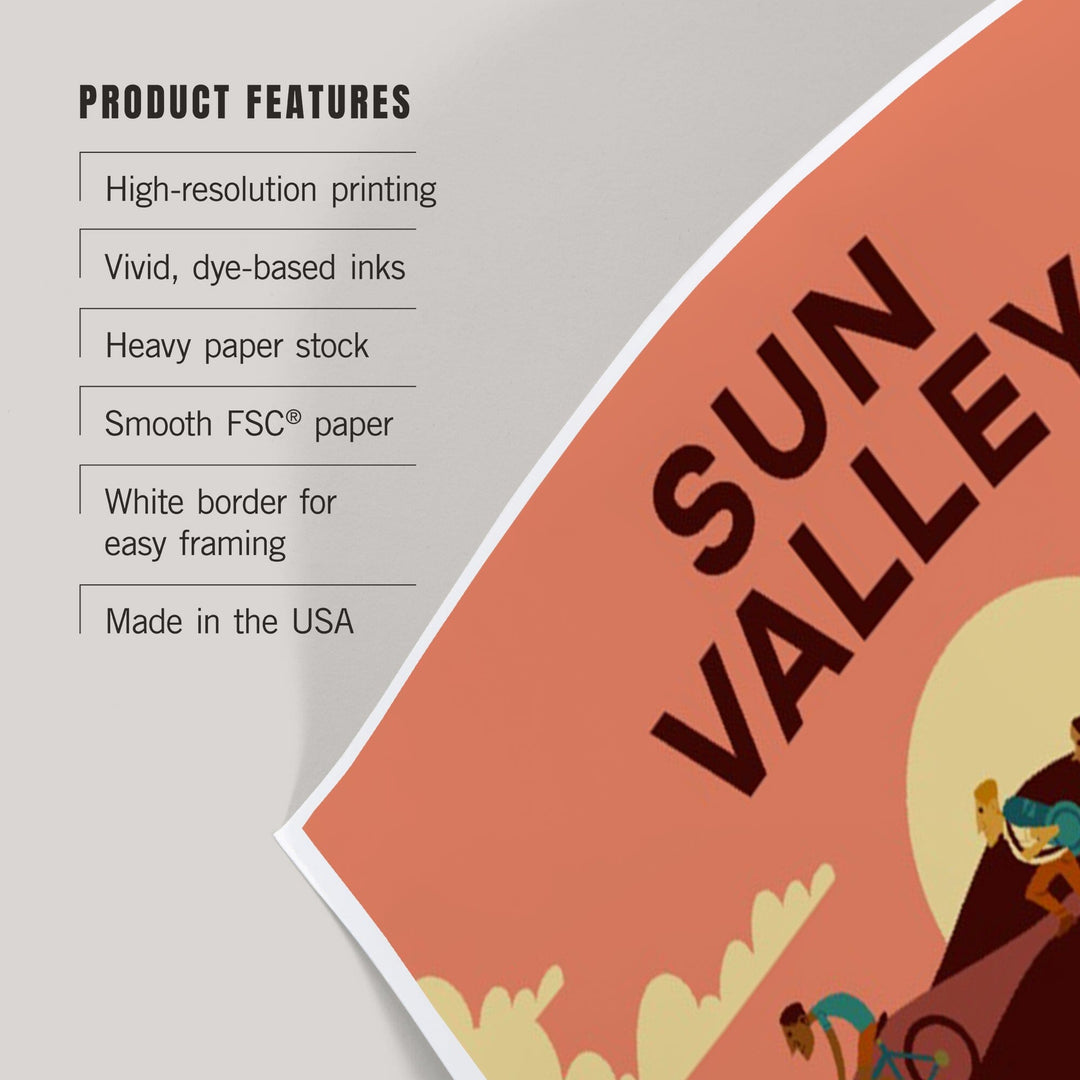 Sun Valley, Idaho, Geometric Series, Art & Giclee Prints Art Lantern Press 
