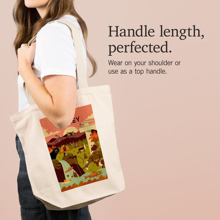 Sun Valley, Idaho, Geometric Series, Tote Bag Totes Lantern Press 