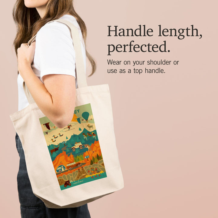 Sun Valley, Idaho, Geometric, Tote Bag Totes Lantern Press 