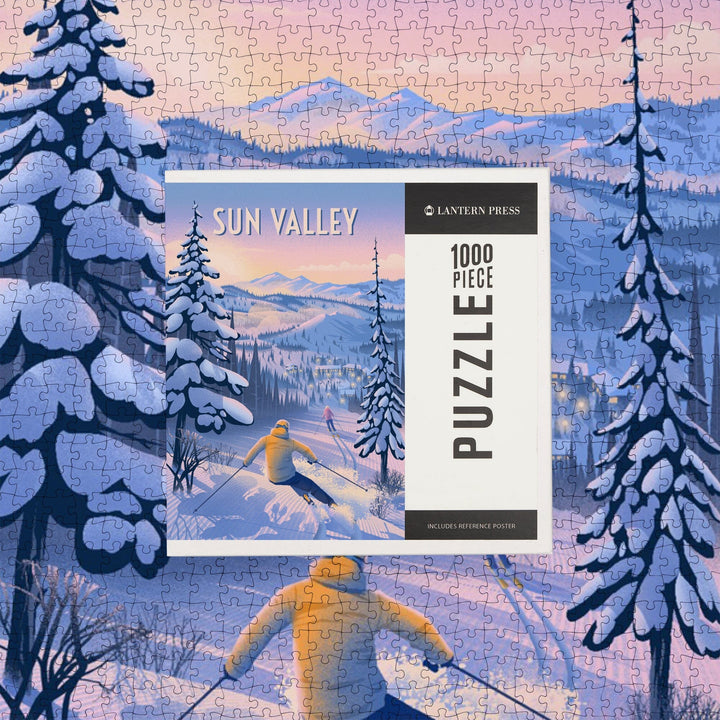 Sun Valley, Idaho, Ski for Miles, Skiing, Jigsaw Puzzle Puzzle Lantern Press 