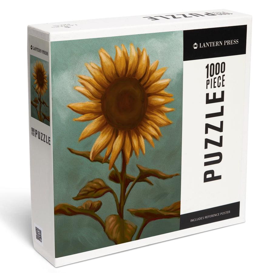 Sunflower, Oil Painting, Jigsaw Puzzle Puzzle Lantern Press 