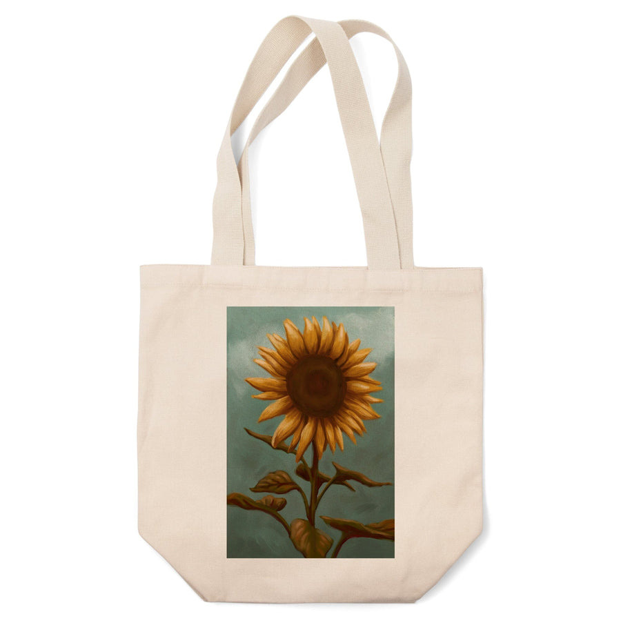 Sunflower, Oil Painting, Lantern Press Artwork, Tote Bag Totes Lantern Press 