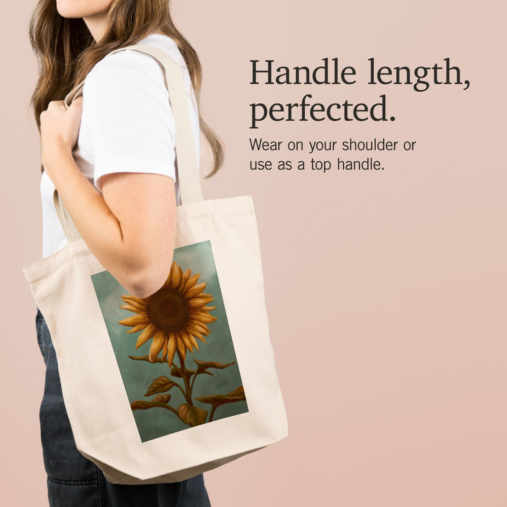 Sunflower, Oil Painting, Tote Bag Totes Lantern Press 