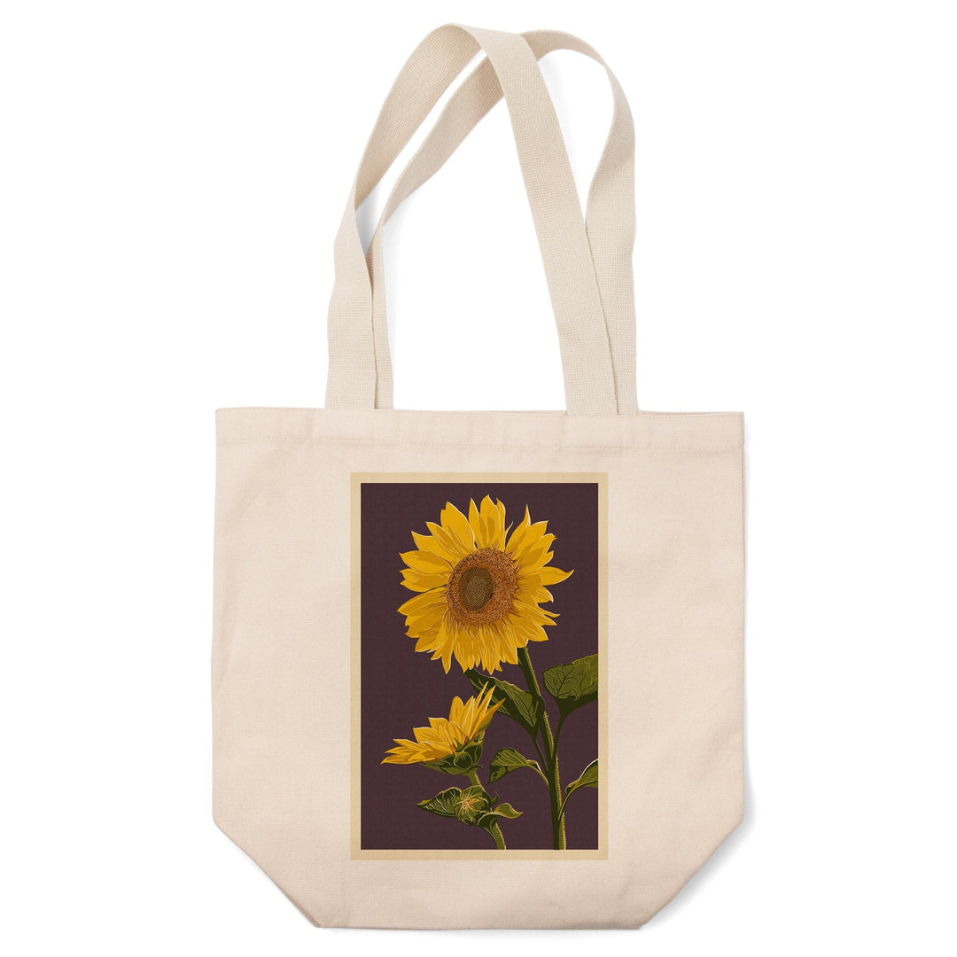 Sunflowers, Letterpress, Lantern Press Artwork, Tote Bag Totes Lantern Press 