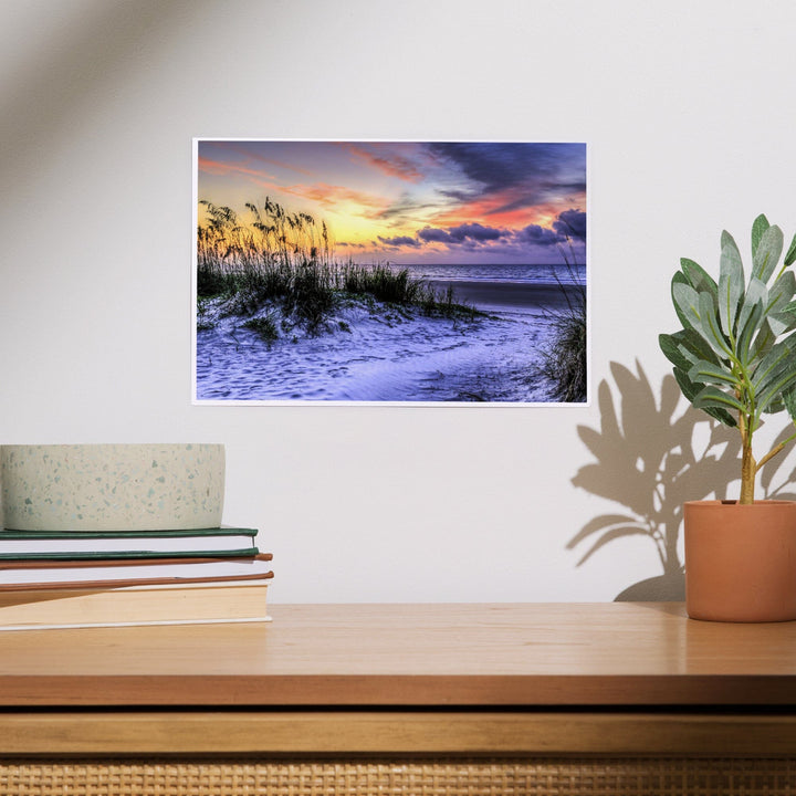 Sunrise Beach Scene, Art & Giclee Prints Art Lantern Press 