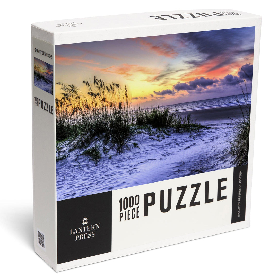 Sunrise Beach Scene, Jigsaw Puzzle Puzzle Lantern Press 
