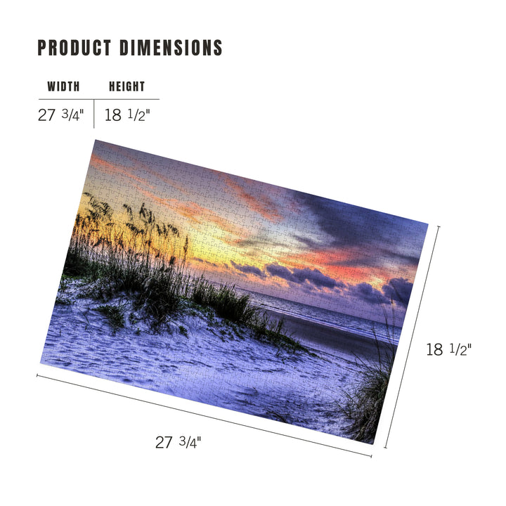 Sunrise Beach Scene, Jigsaw Puzzle Puzzle Lantern Press 
