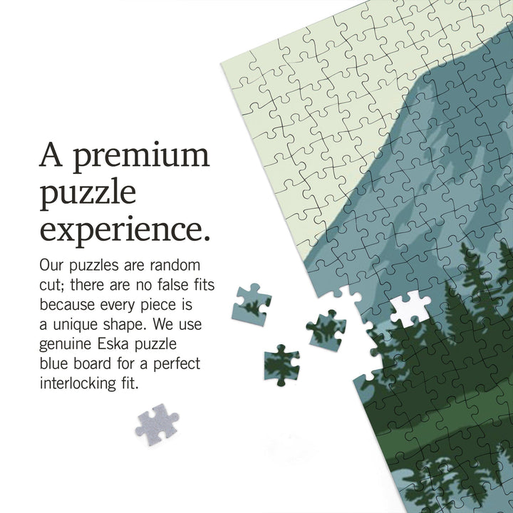 Sunriver, Oregon, Go Explore, Bike, Jigsaw Puzzle Puzzle Lantern Press 