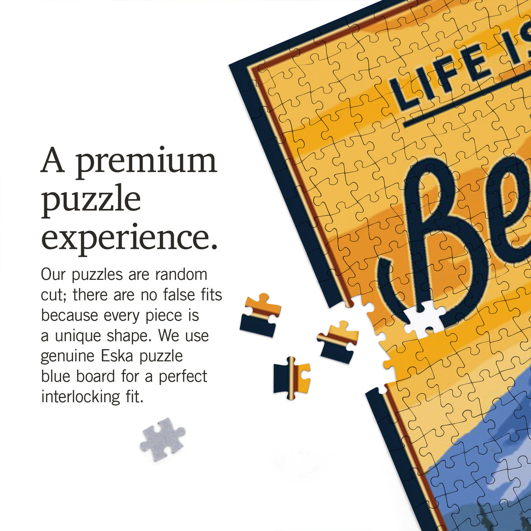 Sunriver, Oregon, Life is a Beautiful Ride, Mountain Bike, Jigsaw Puzzle Puzzle Lantern Press 