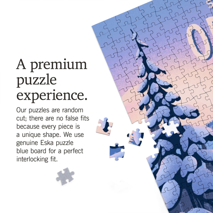 Sunriver, Oregon, Ski / Snow / Winter Series, Ski For Miles, Skiing, Jigsaw Puzzle Puzzle Lantern Press 