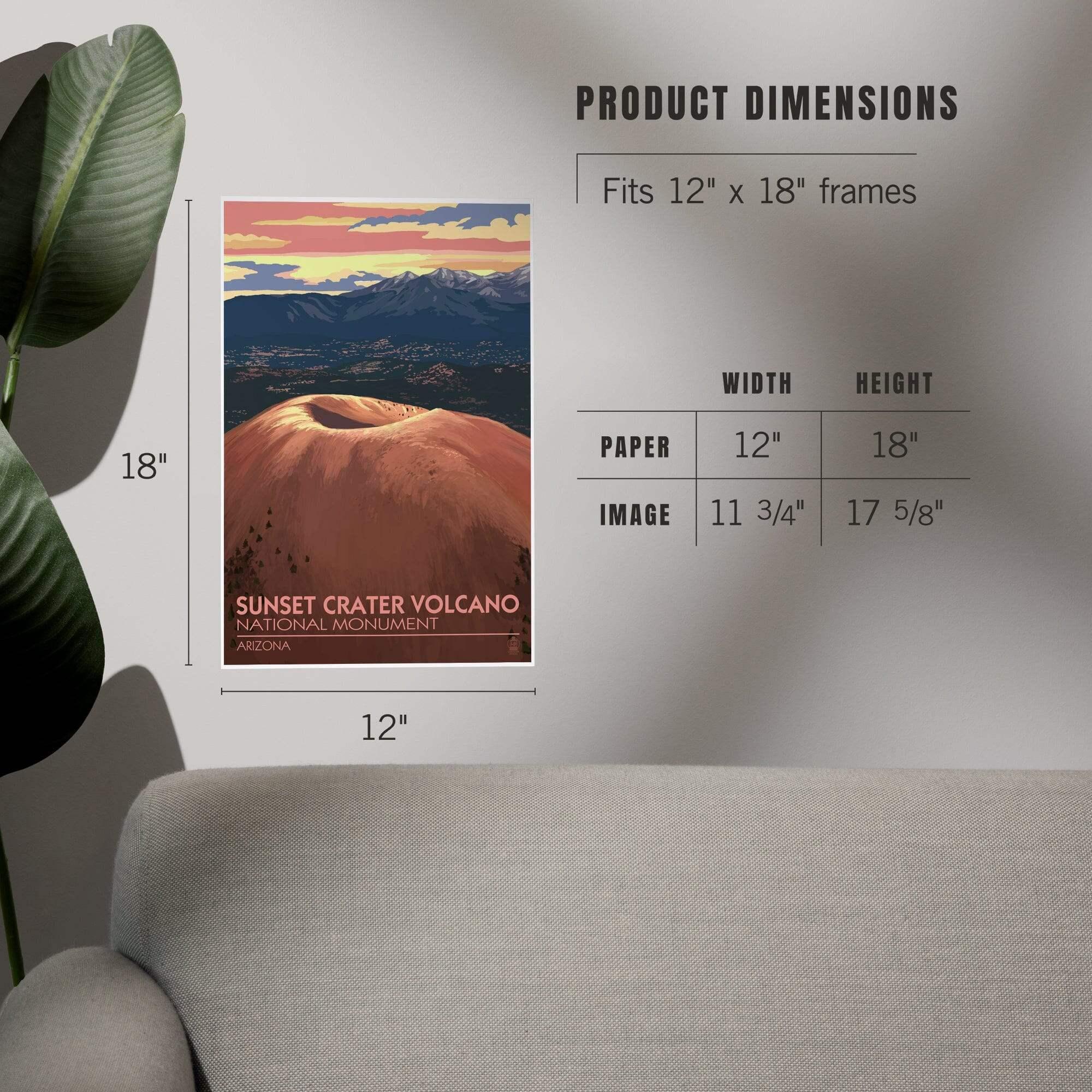 Sunset Crater Volcano National Monument, Arizona art prints, metal
