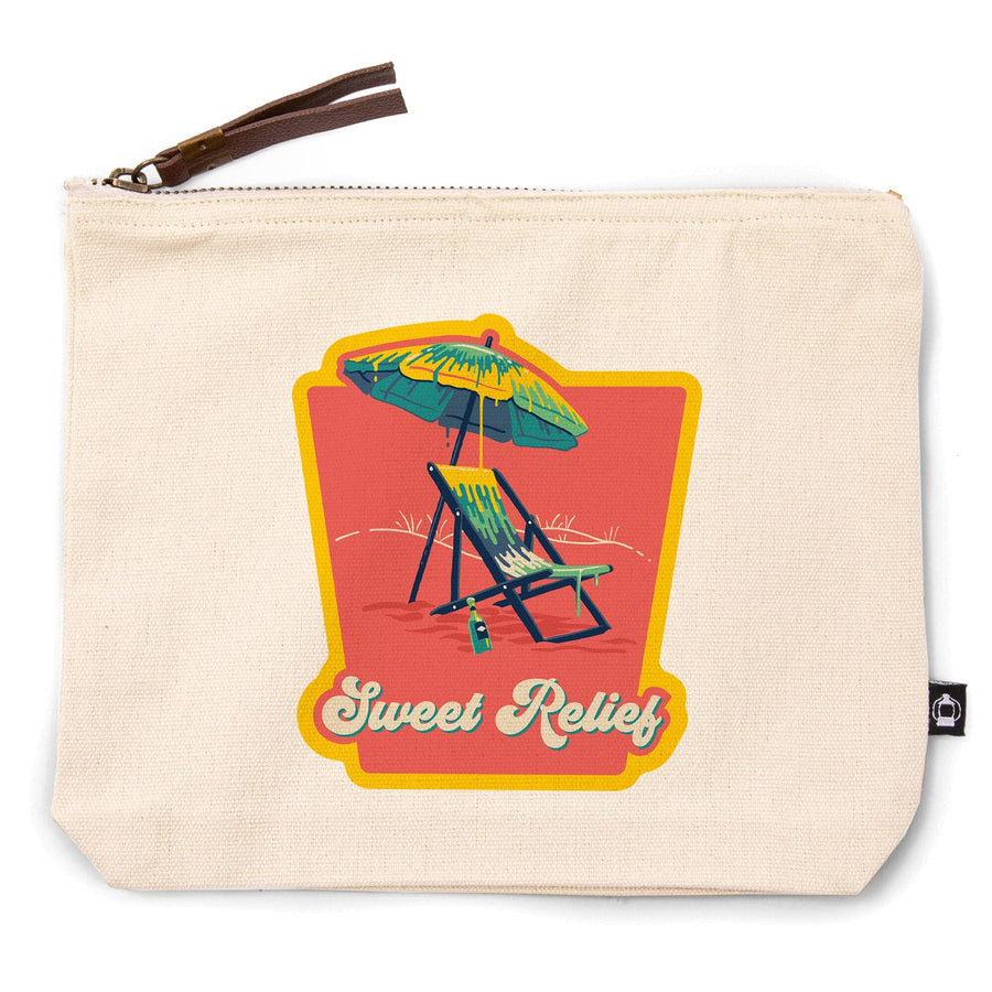 Sweet Relief Collection, Beach Chair and Umbrella, Sweet Relief, Contour, Accessory Go Bag Totes Lantern Press 