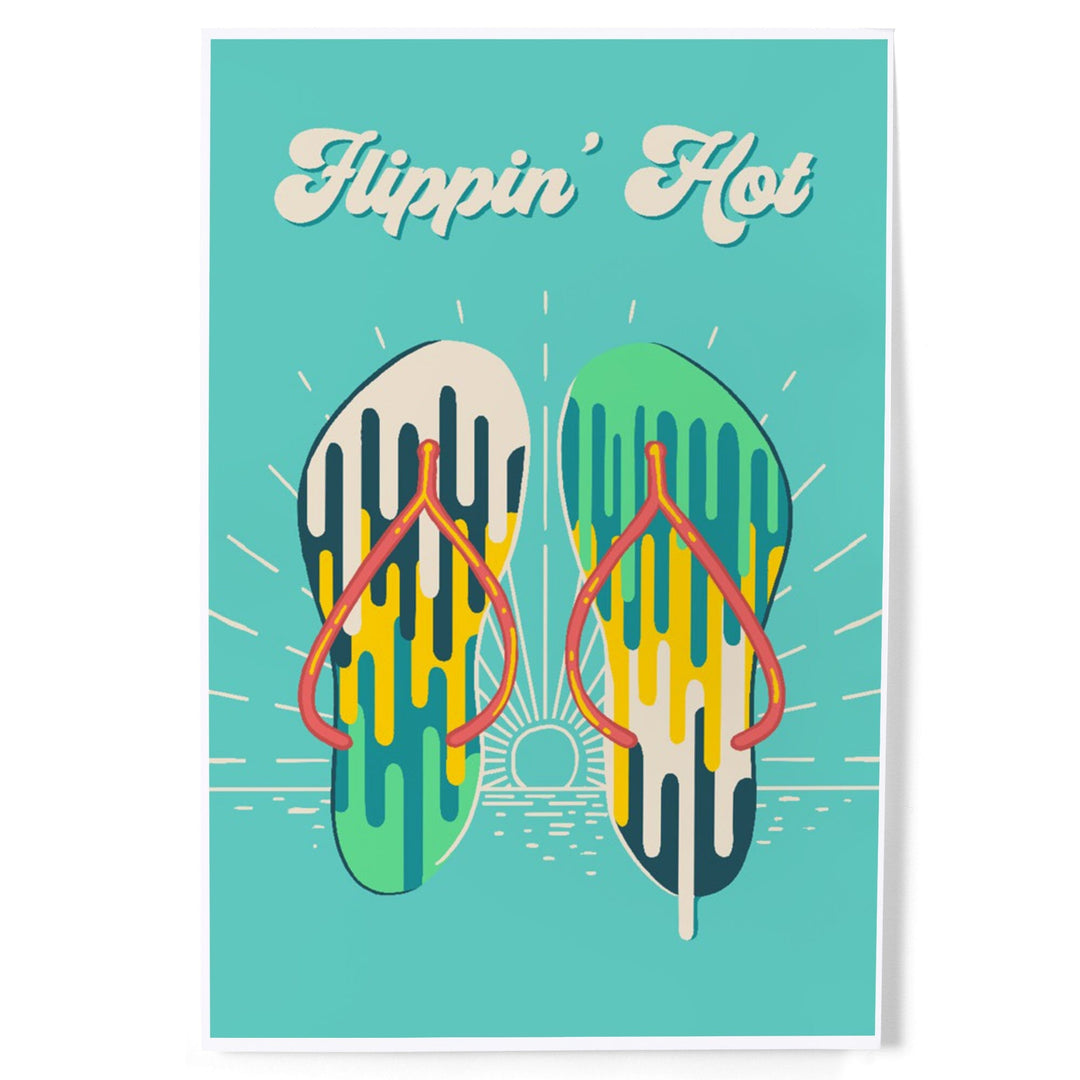 Sweet Relief Collection, Flip Flops, Flippin Hot, Art & Giclee Prints Art Lantern Press 