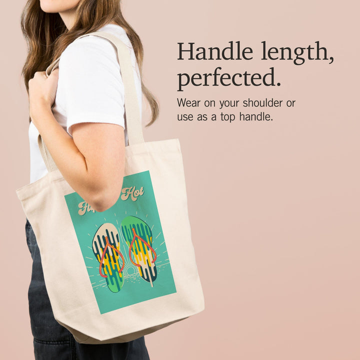 Sweet Relief Collection, Flip Flops, Flippin Hot, Tote Bag Totes Lantern Press 