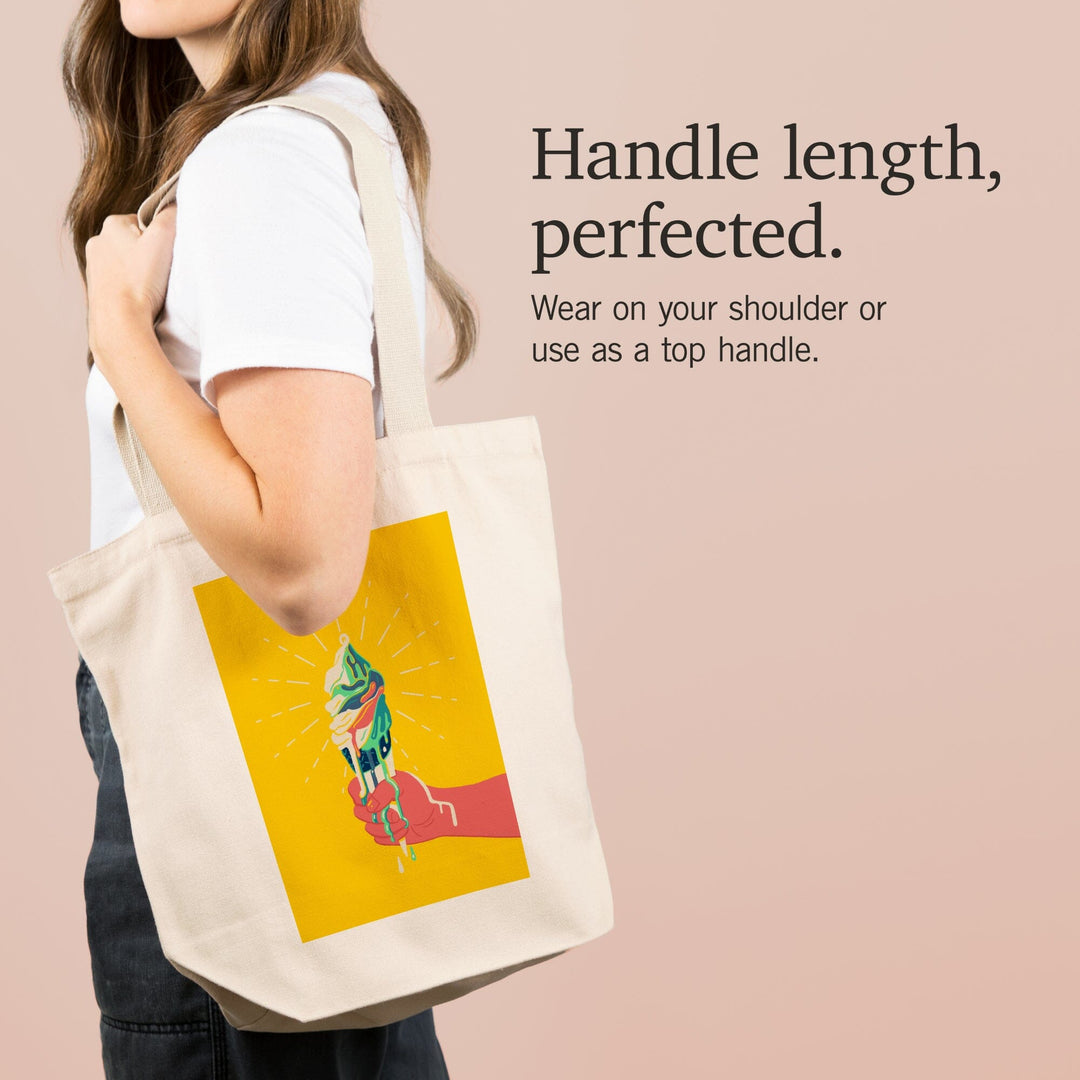 Sweet Relief Collection, Melting Ice Cream Cone, Tote Bag Totes Lantern Press 