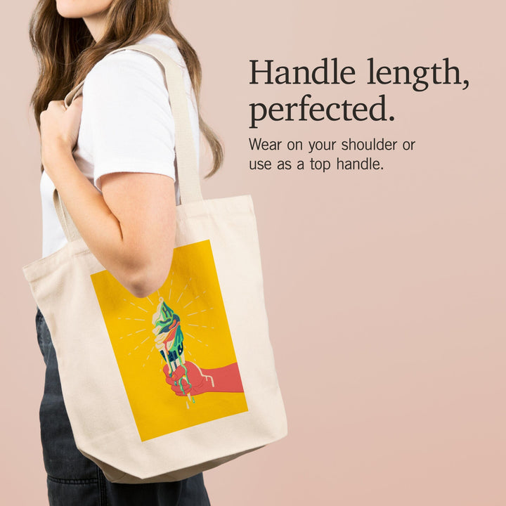 Sweet Relief Collection, Melting Ice Cream Cone, Tote Bag Totes Lantern Press 