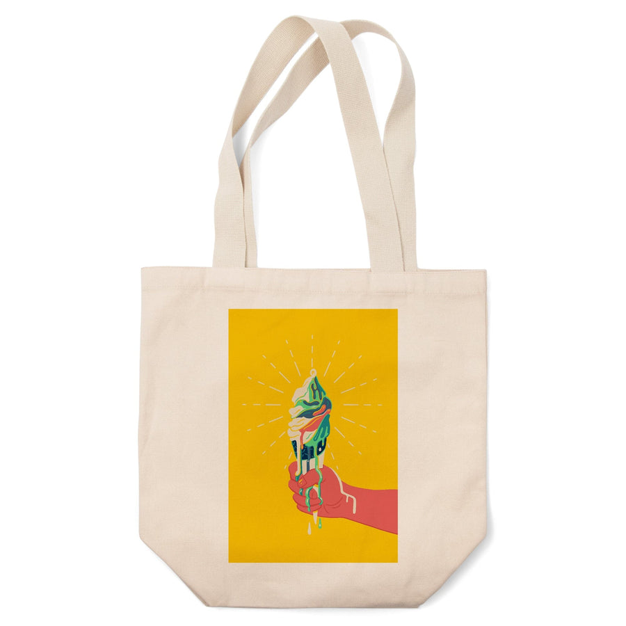 Sweet Relief Collection, Melting Ice Cream Cone, Tote Bag Totes Lantern Press 