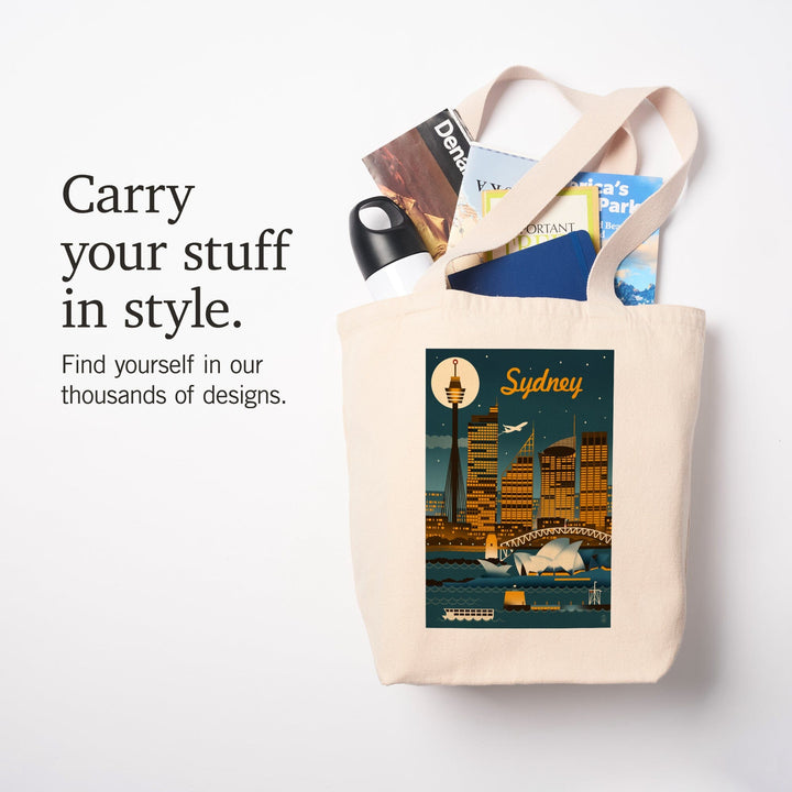 Sydney, Australia, Retro Skyline, Tote Bag Totes Lantern Press 