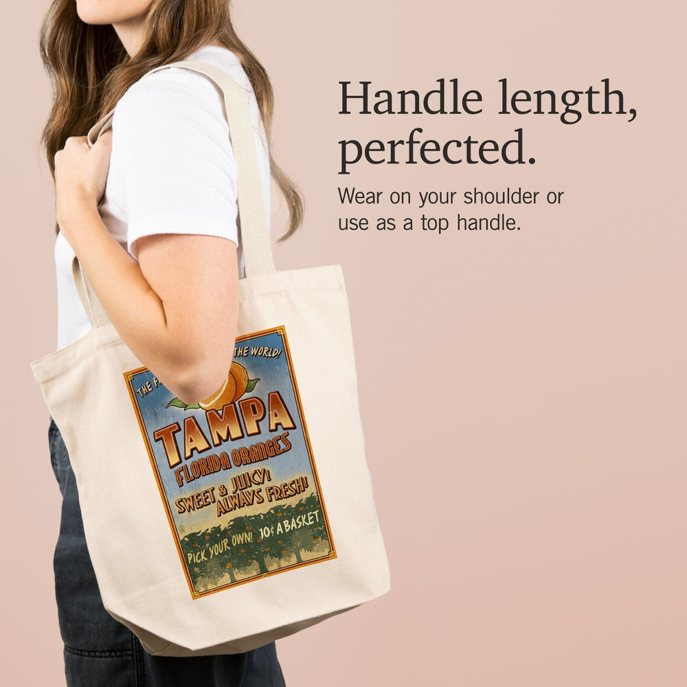 Tampa, Florida, Orange Grove Vintage Sign, Tote Bag Totes Lantern Press 