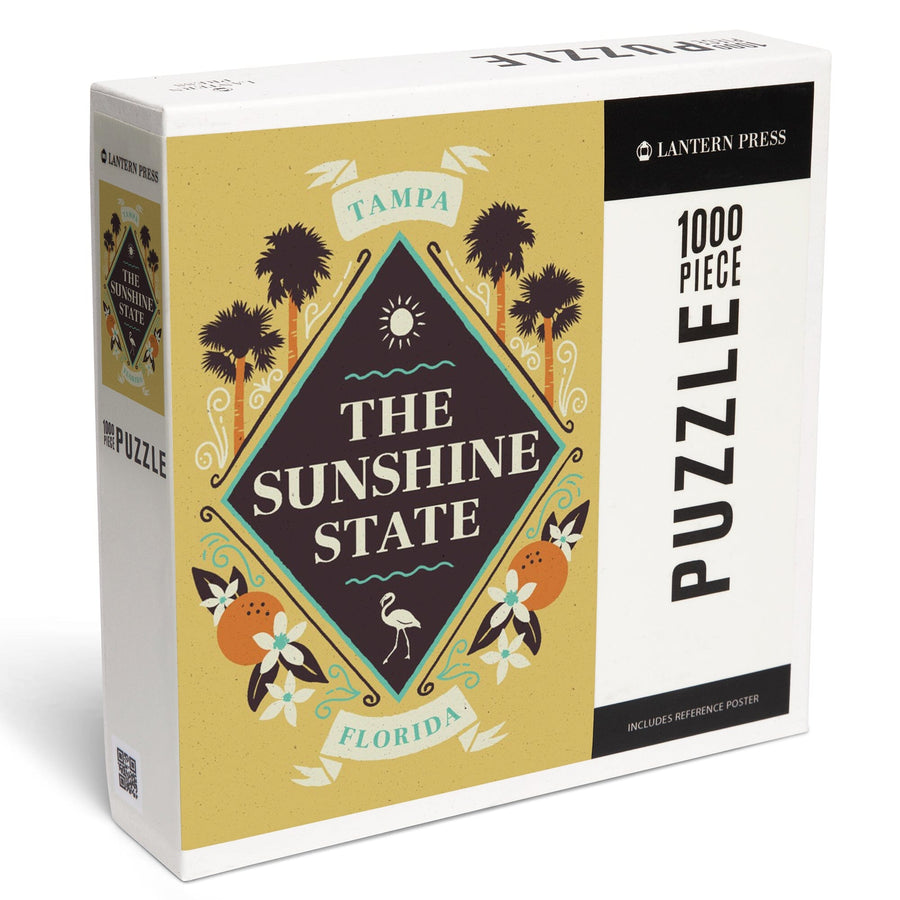 Tampa, Florida, State Motto Crest, State Series, Jigsaw Puzzle Puzzle Lantern Press 