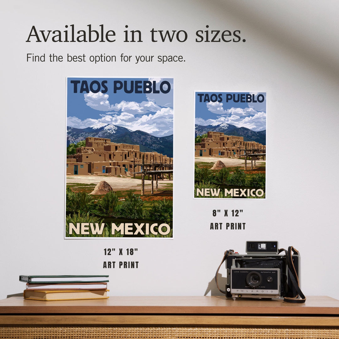 Taos Pueblo, New Mexico, Ruins Scene, Art & Giclee Prints Art Lantern Press 