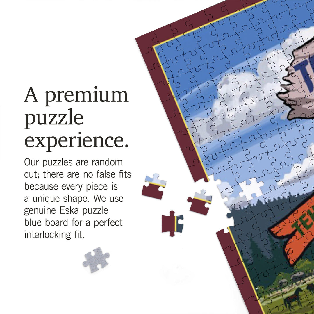 Tehachapi, California, Destination Signpost, Jigsaw Puzzle Puzzle Lantern Press 