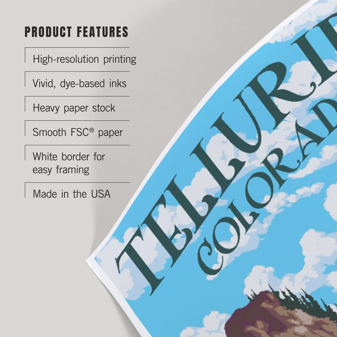 Telluride, Colorado, Fireweed and Mountains, Art & Giclee Prints Art Lantern Press 