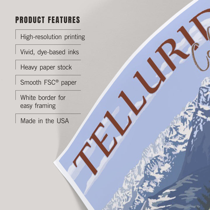 Telluride, Colorado, Trail Ridge Road and Hikers, Art & Giclee Prints Art Lantern Press 