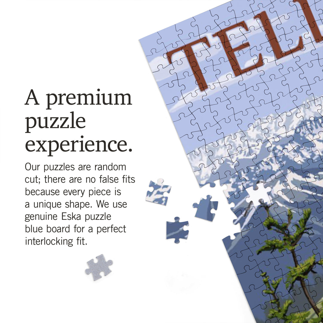 Telluride, Colorado, Trail Ridge Road and Hikers, Jigsaw Puzzle Puzzle Lantern Press 