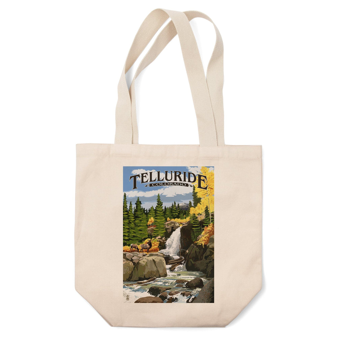 Telluride, Colorado, Waterfall, Tote Bag Totes Lantern Press 