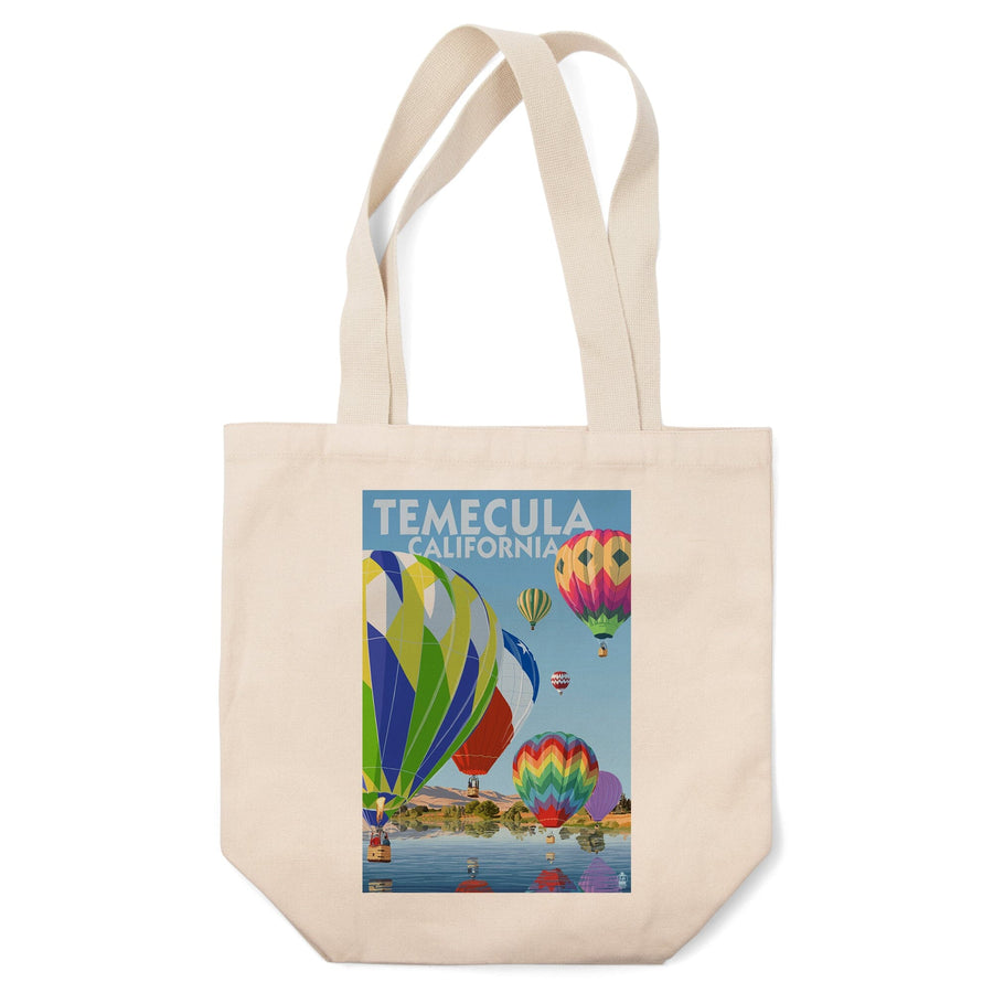 Temecula, California, Hot Air Balloons, Tote Bag Totes Lantern Press 