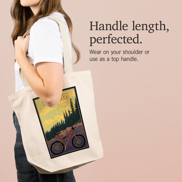 Tennessee, Mountain Bike, Ride the Trails, Tote Bag Totes Lantern Press 