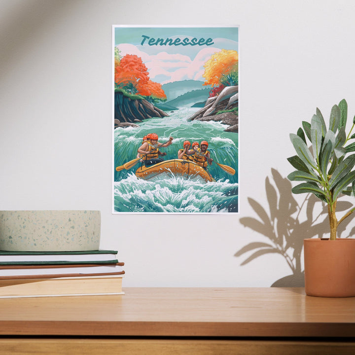 Tennessee, Seek Adventure, River Rafting, Art & Giclee Prints Art Lantern Press 