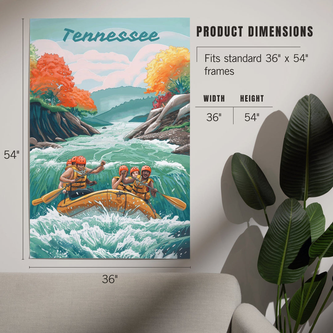 Tennessee, Seek Adventure, River Rafting, Art & Giclee Prints Art Lantern Press 